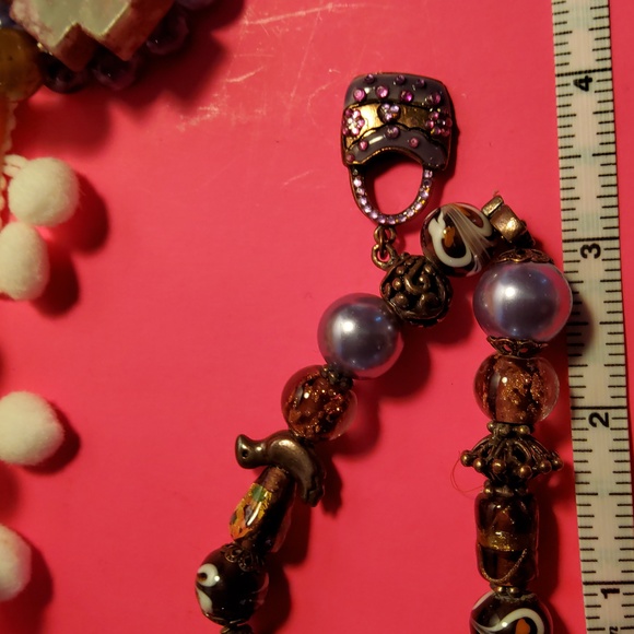 Beautiful glass stretch bracelets, one pair of glass beads earrings. - Picture 9 of 12